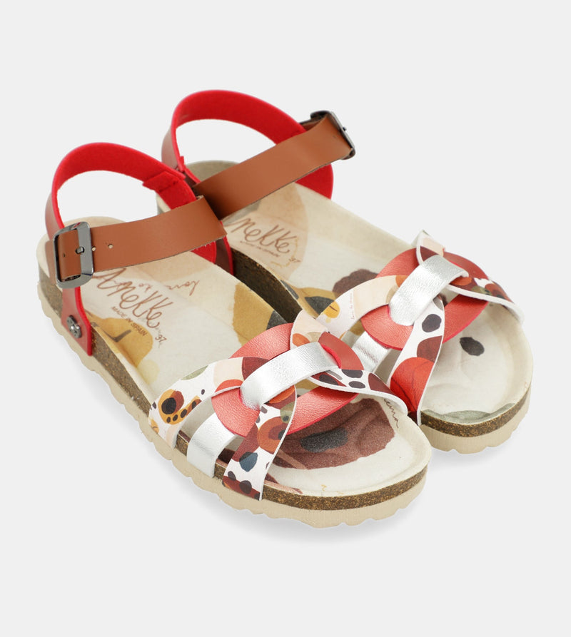 Alma red strappy sandals