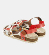 Alma red strappy sandals