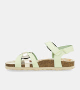 Memories green strappy sandals