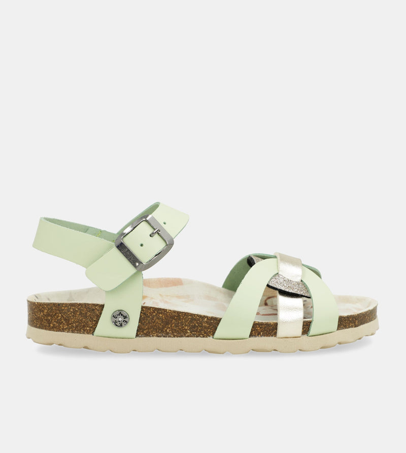 Memories green strappy sandals