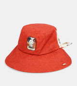 Red bucket hat