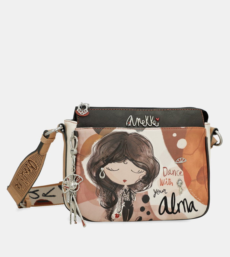 Medium crossbody bag with 3 compartments Alma