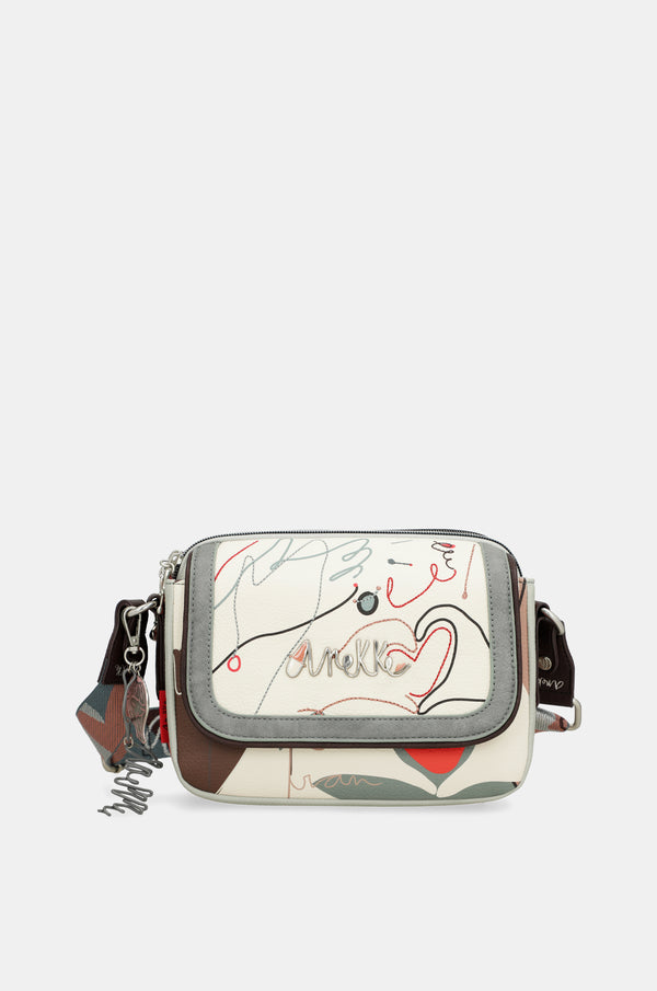 Oval flap crossbody bag Alma