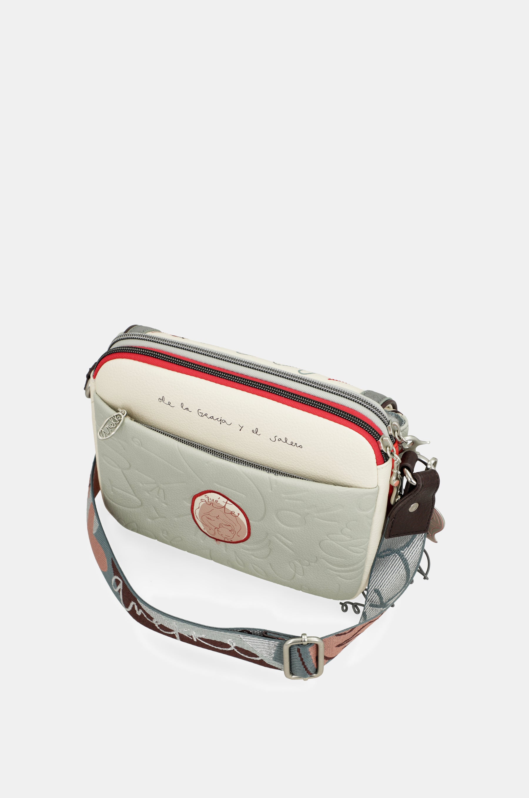 Oval flap crossbody bag Alma