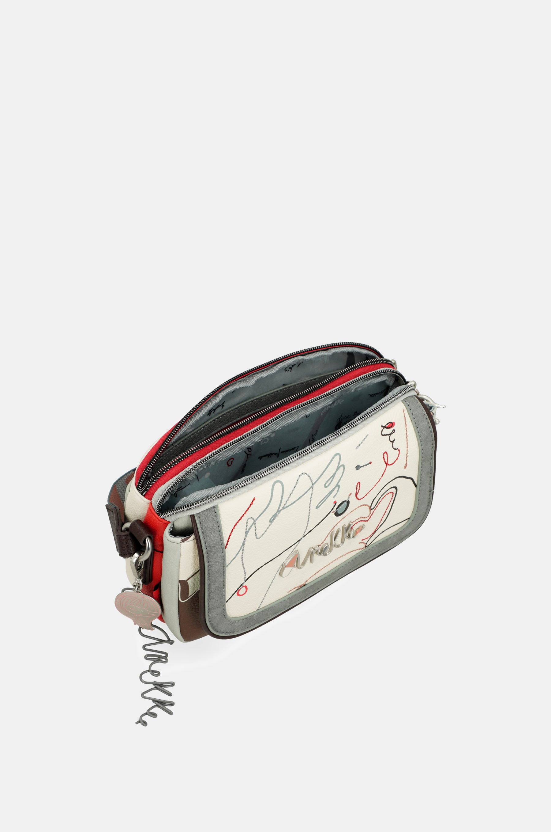 Oval flap crossbody bag Alma