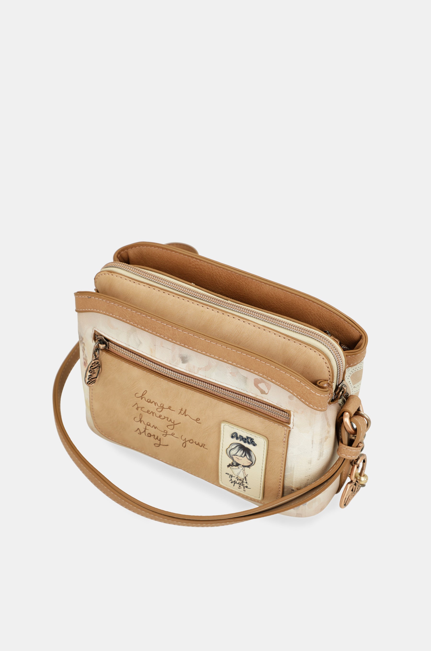 Medium crossbody bag with 3 compartments Memories