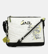 Printed crossbody bag with 3 compartments Memories