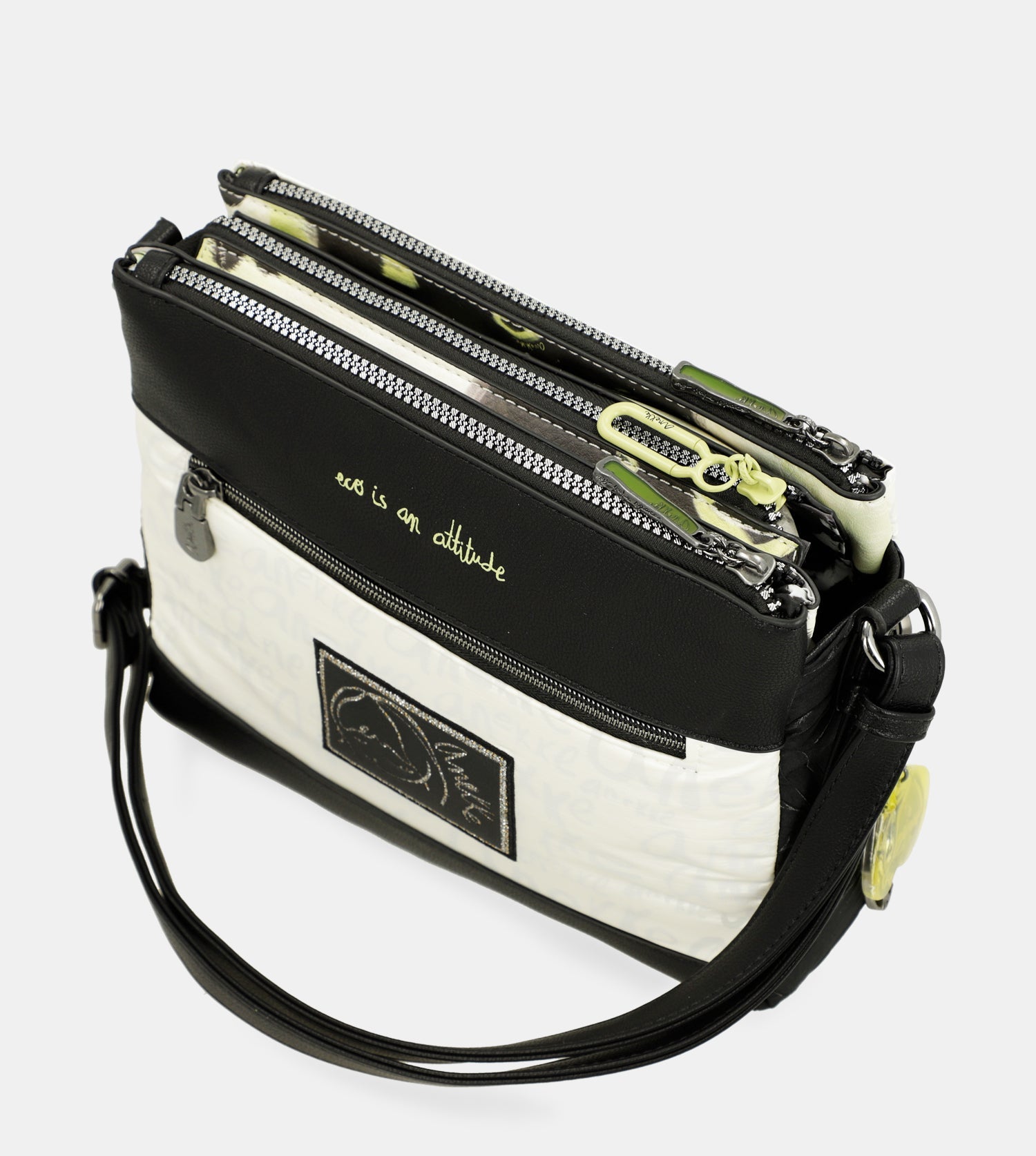 Printed crossbody bag with 3 compartments Nature Towanda