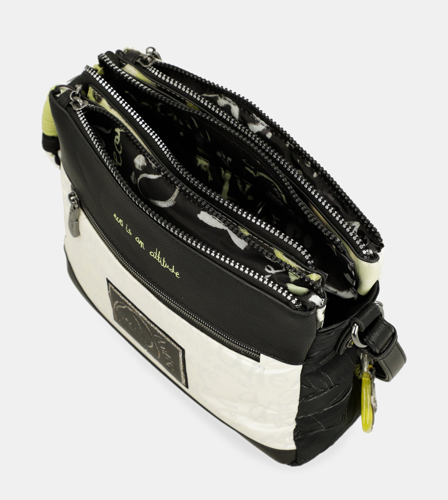 Printed crossbody bag with 3 compartments Nature Towanda