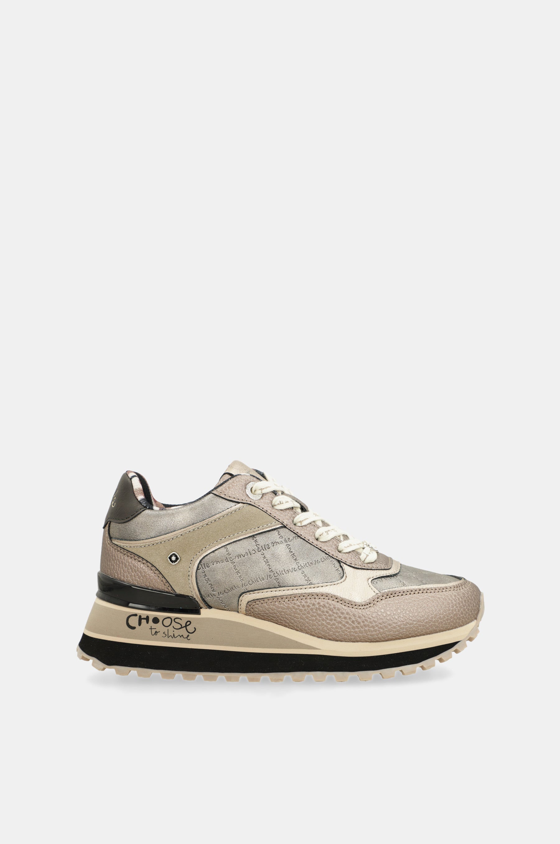 Metallic platform sneakers