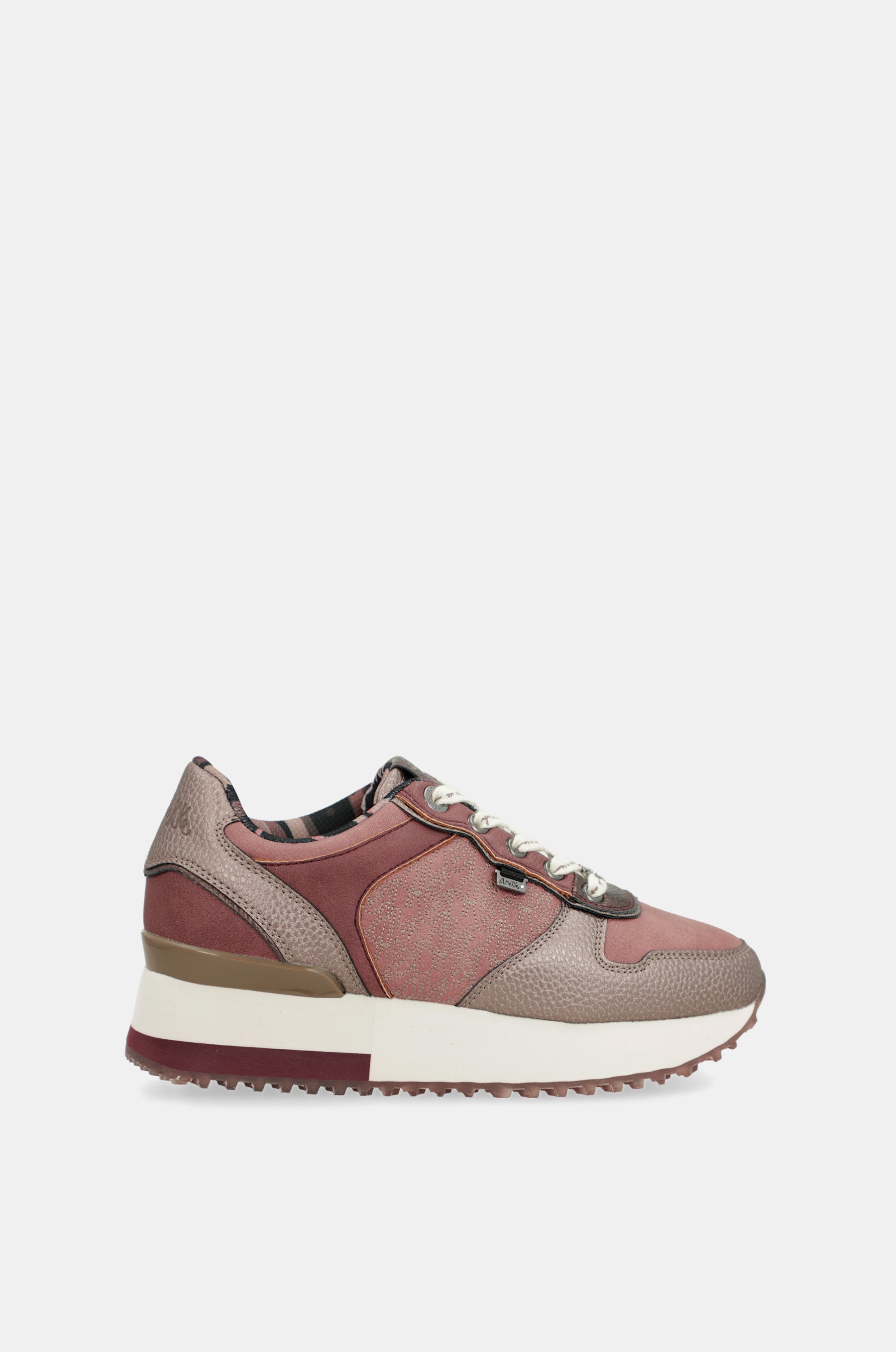 Metallic pink platform sneakers