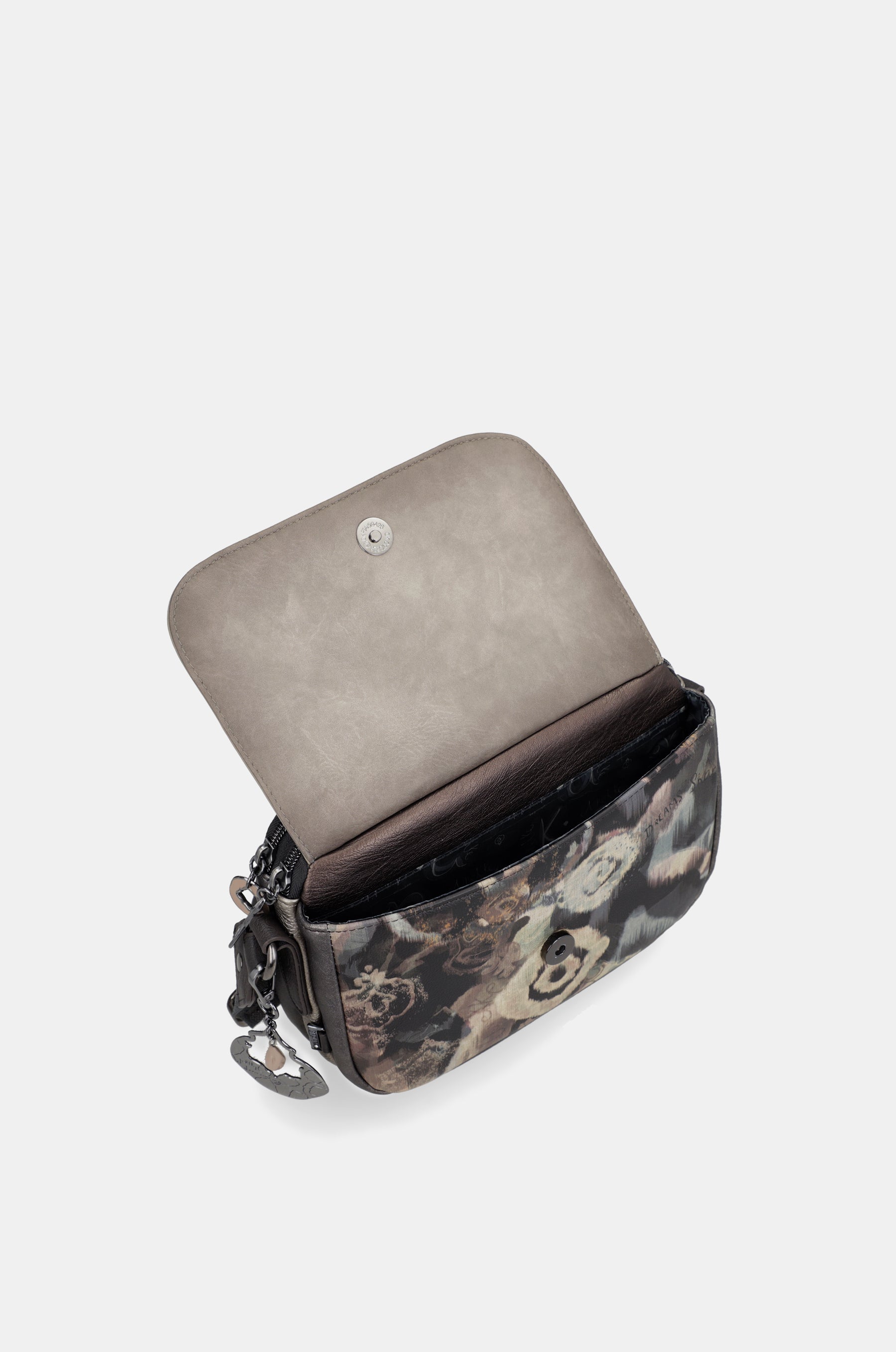 Real oval flap crossbody bag