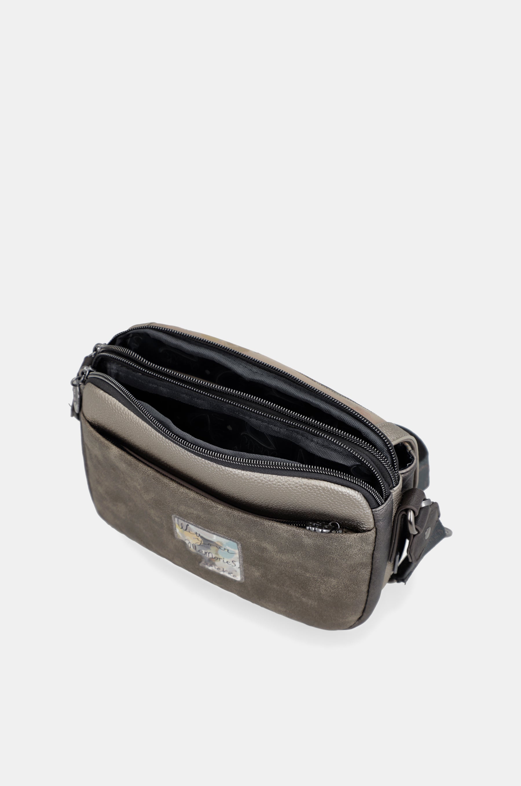 Real oval flap crossbody bag