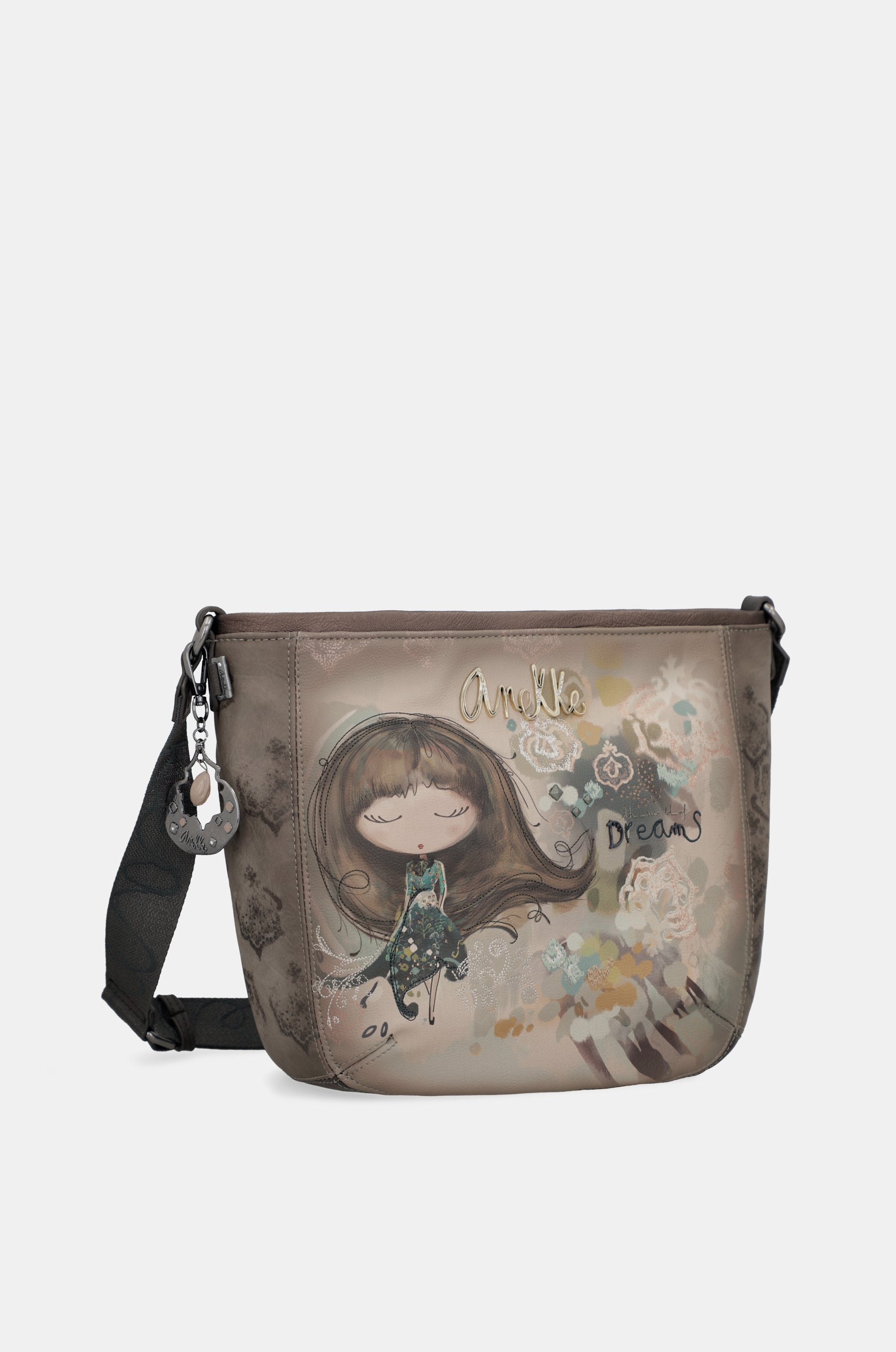 Real oval medium crossbody bag