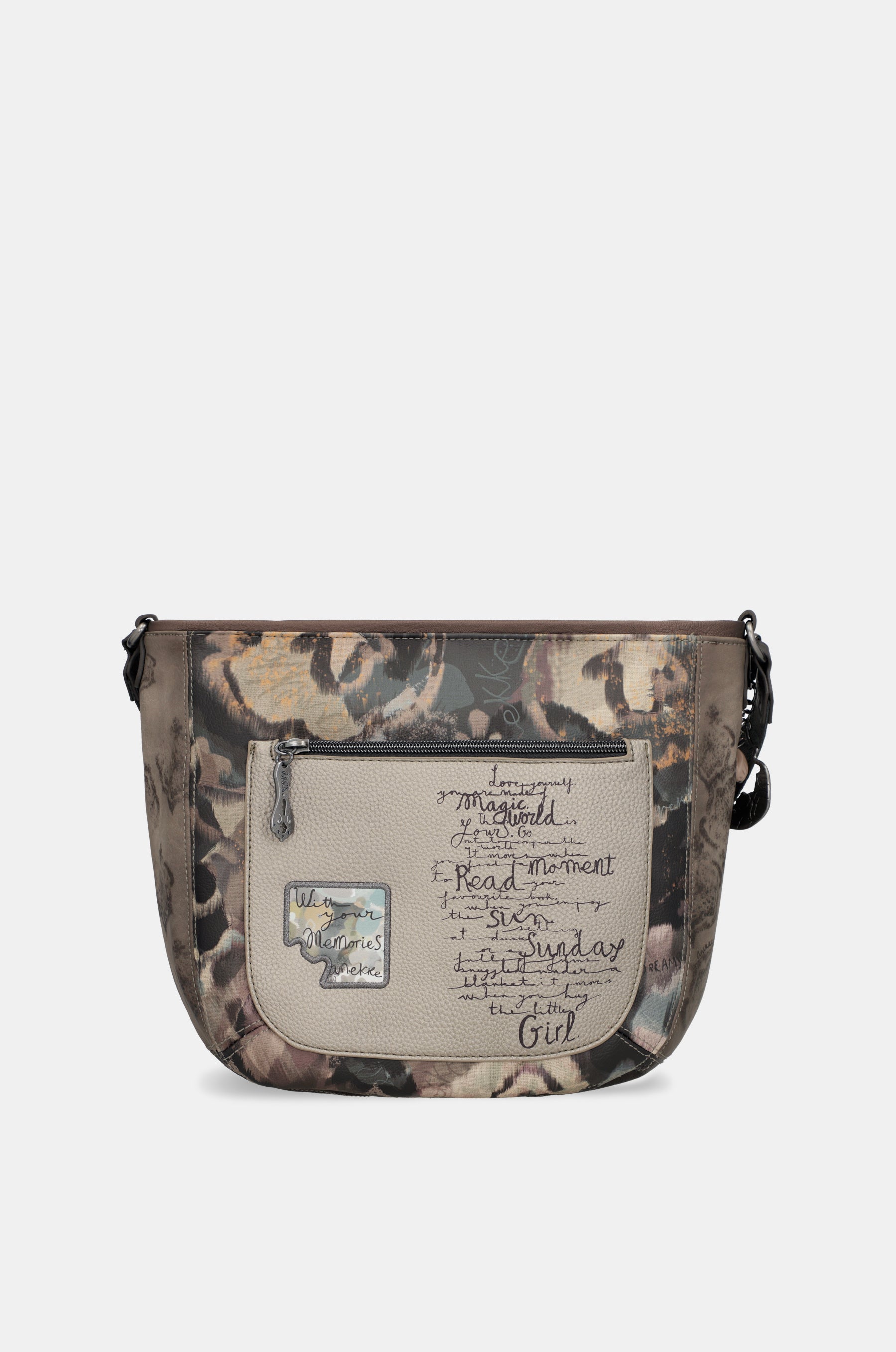 Real oval medium crossbody bag