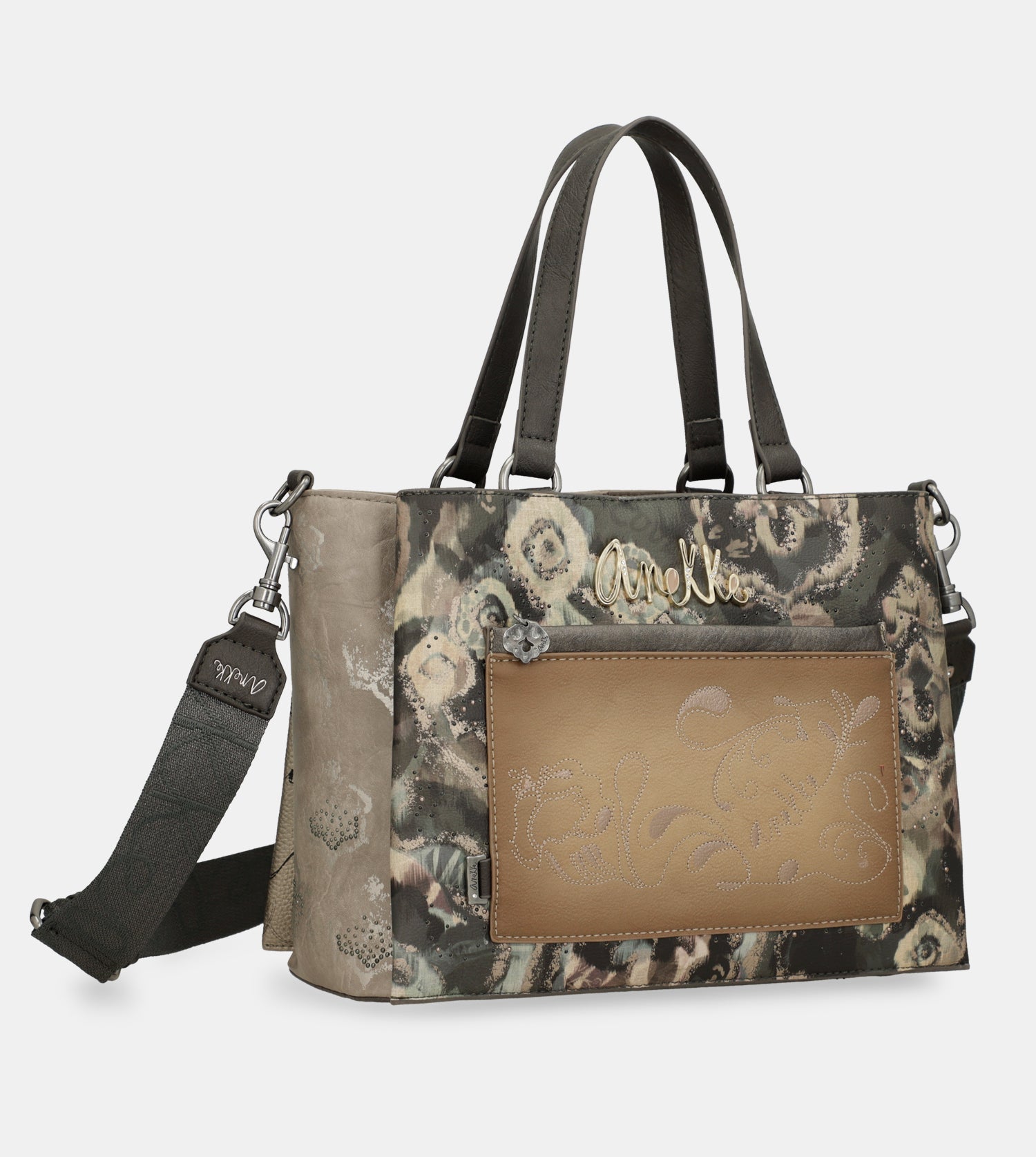 Manifesto handbag with shoulder strap