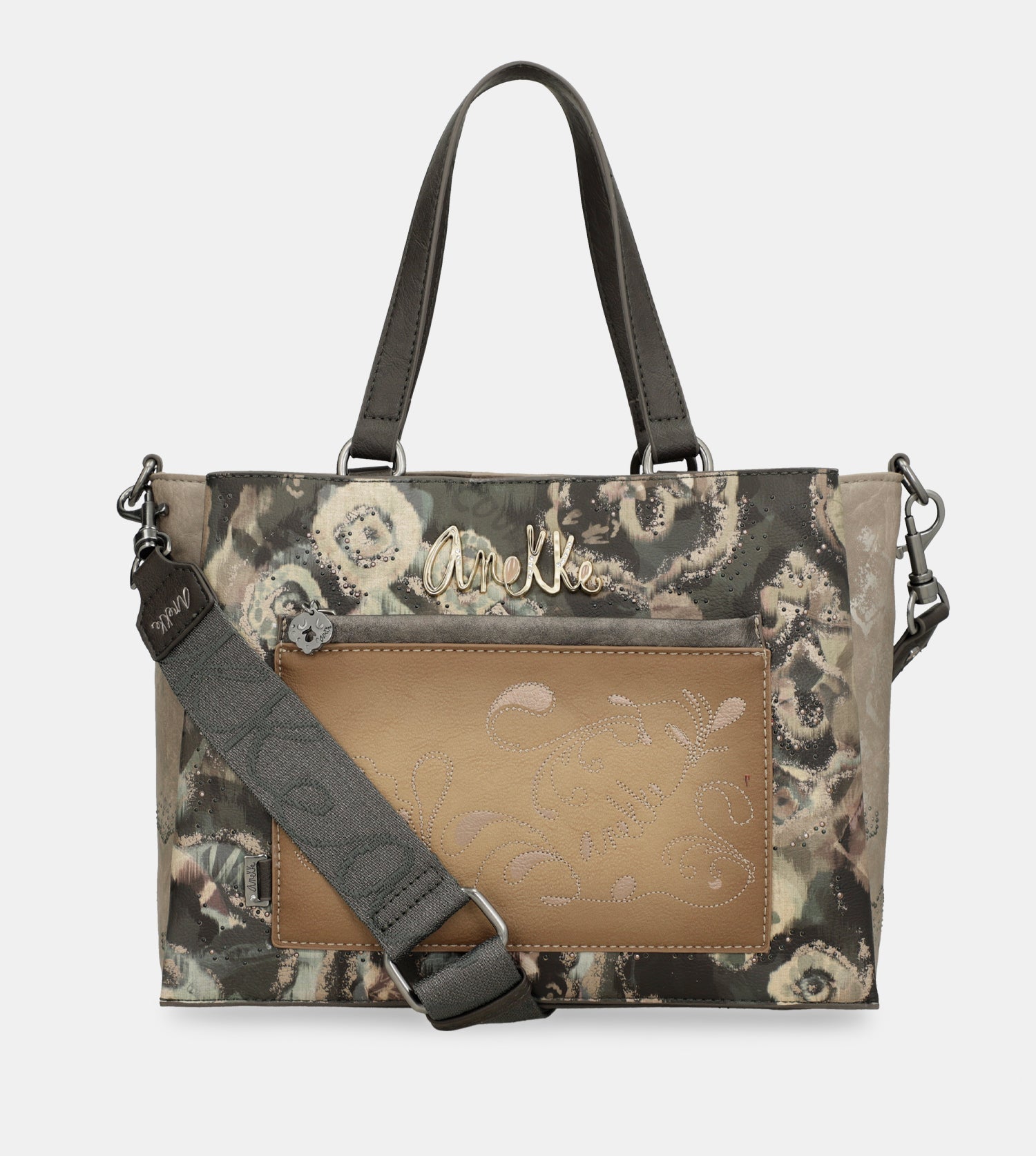 Manifesto handbag with shoulder strap