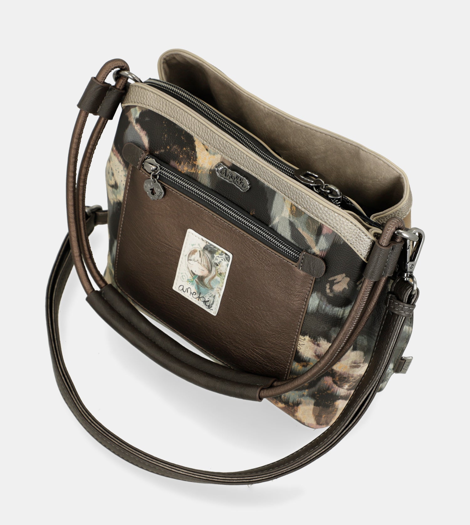 Manifesto triple-compartment crossbody bag