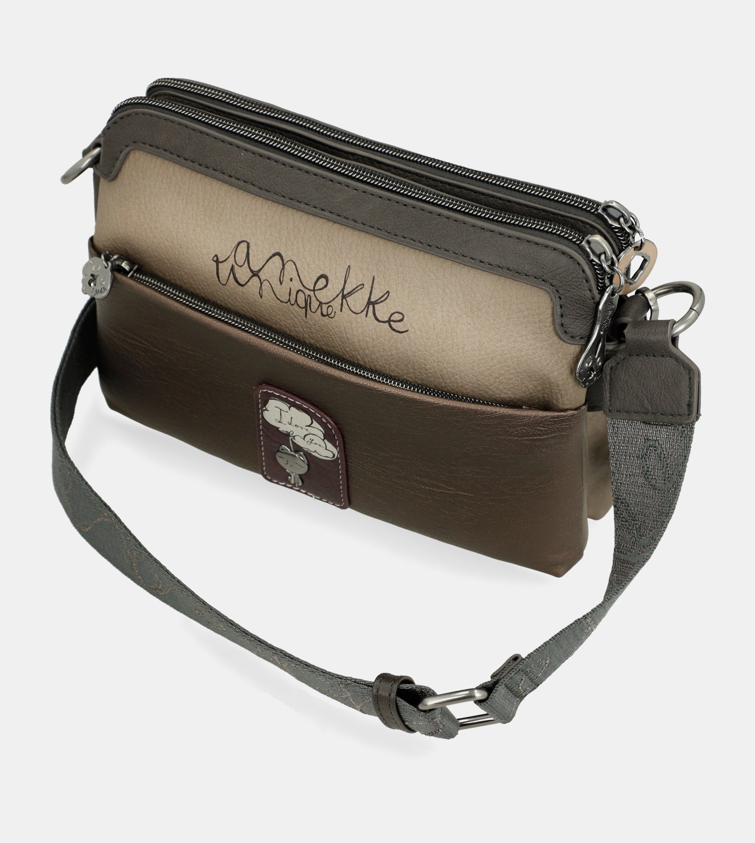 Manifesto double-compartment crossbody bag