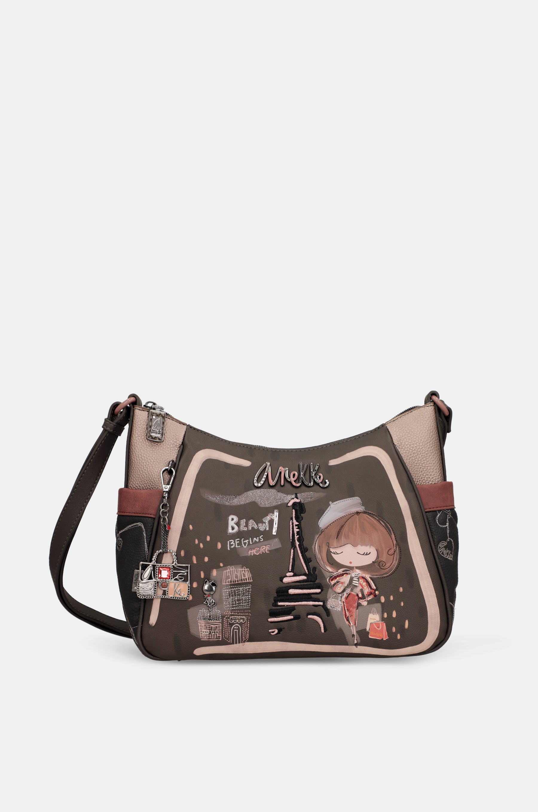 Mademoiselle large shoulder bag with shoulder strap