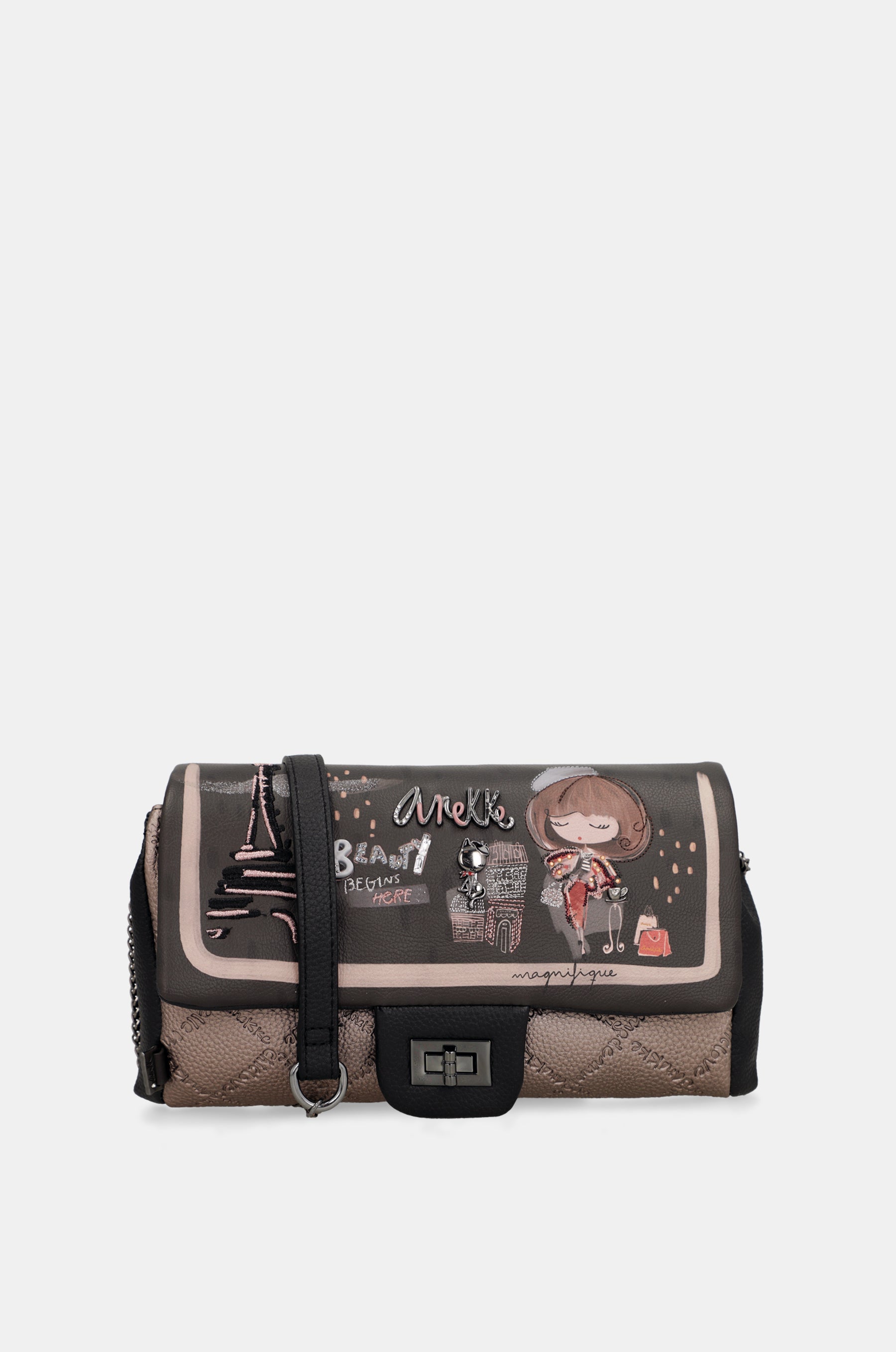 Mademoiselle crossbody bag with flap