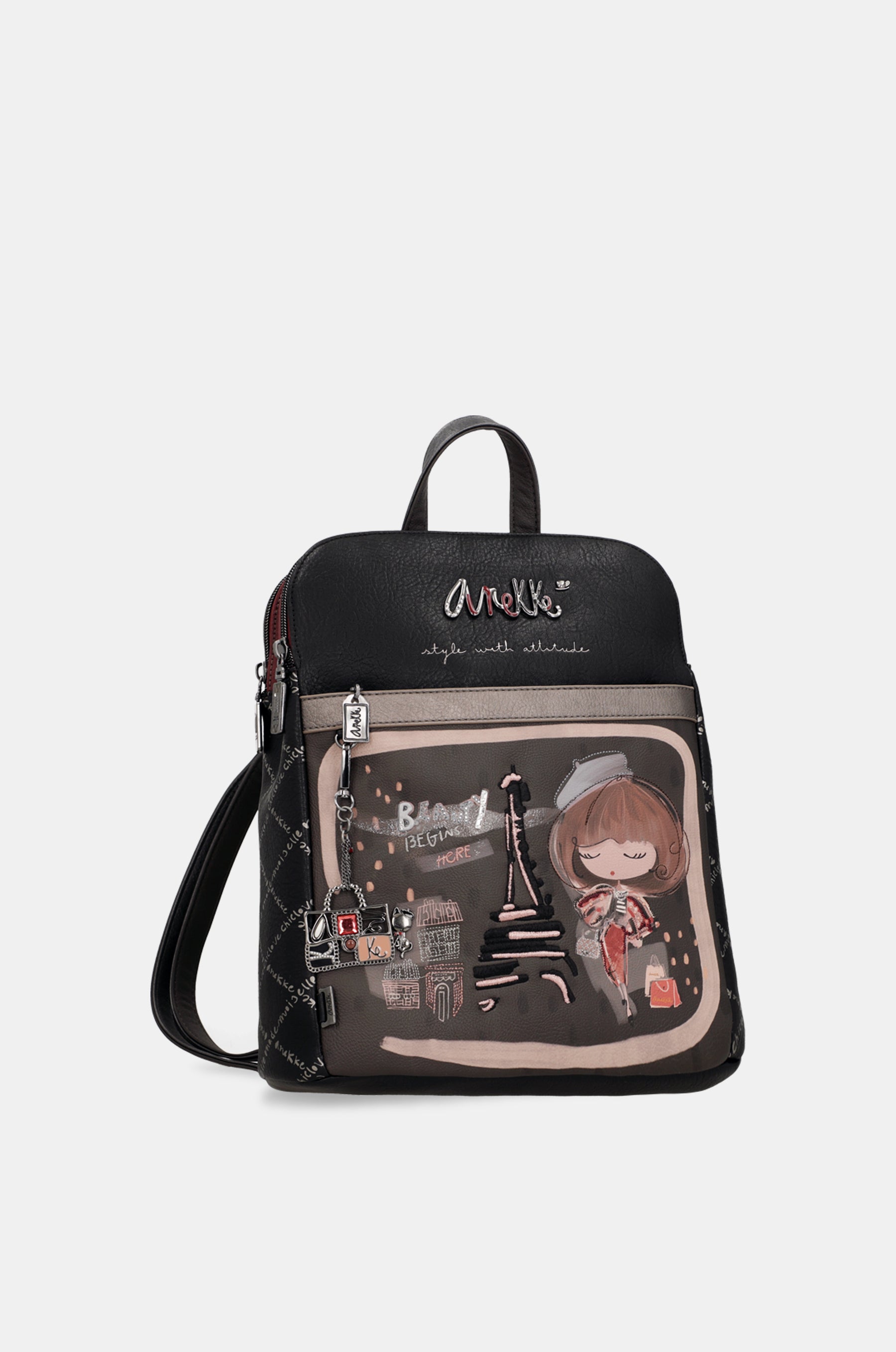 Mademoiselle triple-compartment backpack