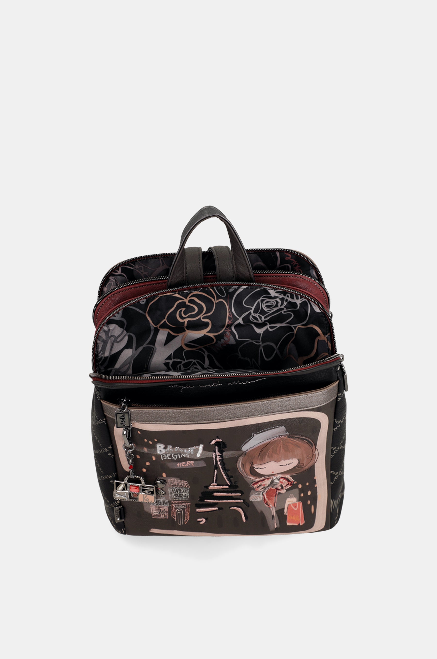 Mademoiselle triple-compartment backpack