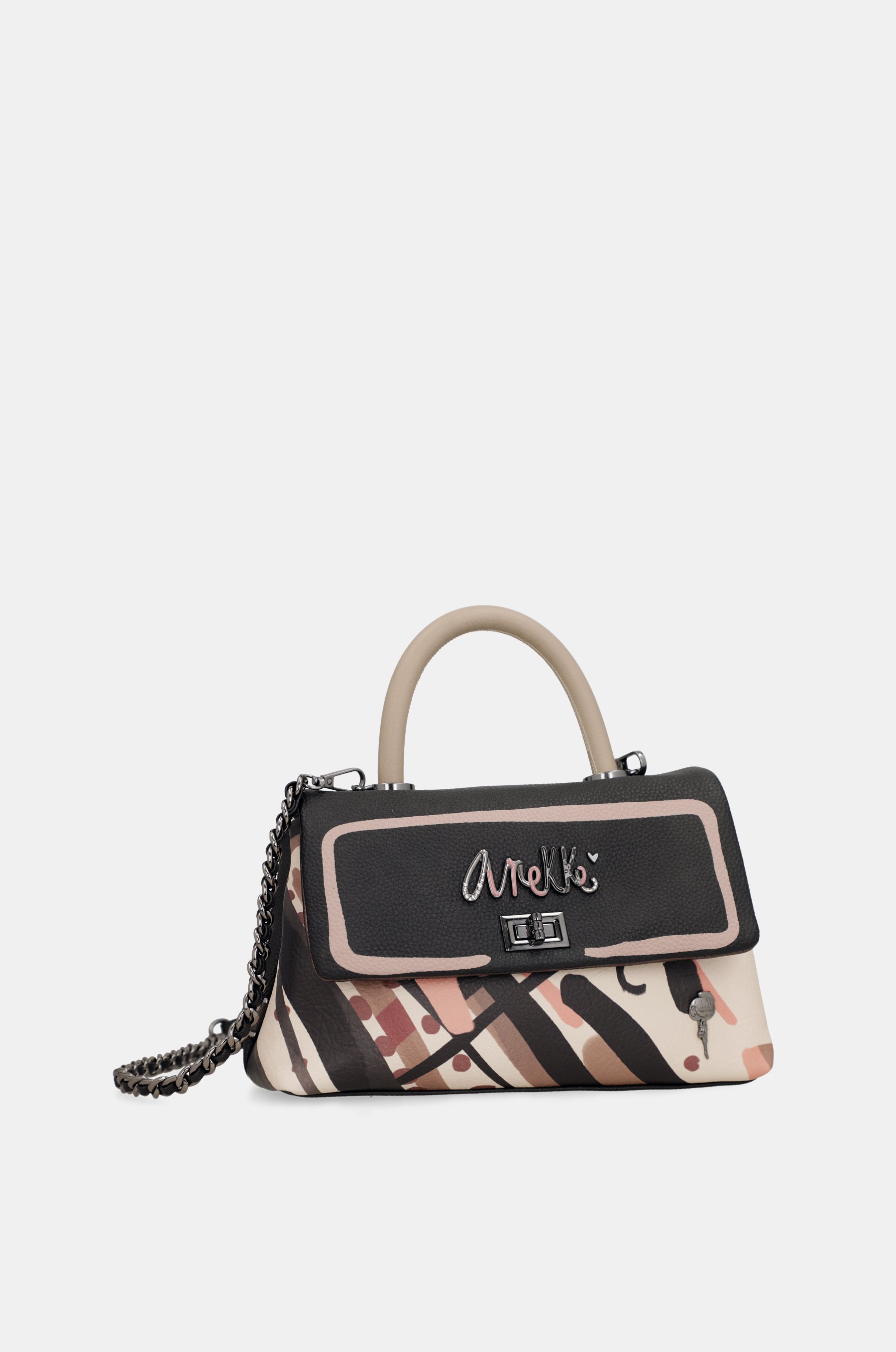 Parisian short-handle small bag with shoulder strap