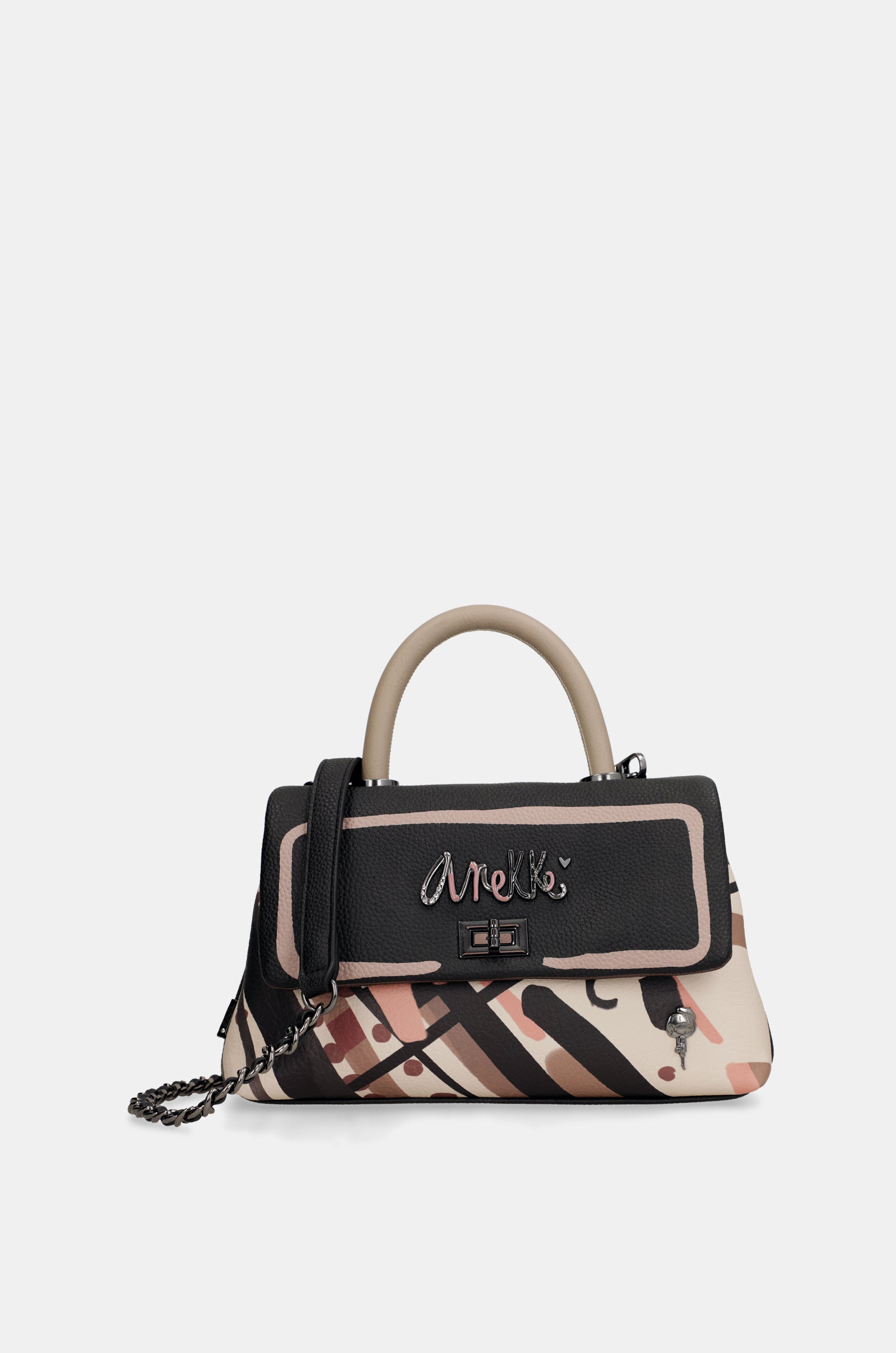 Parisian short-handle small bag with shoulder strap
