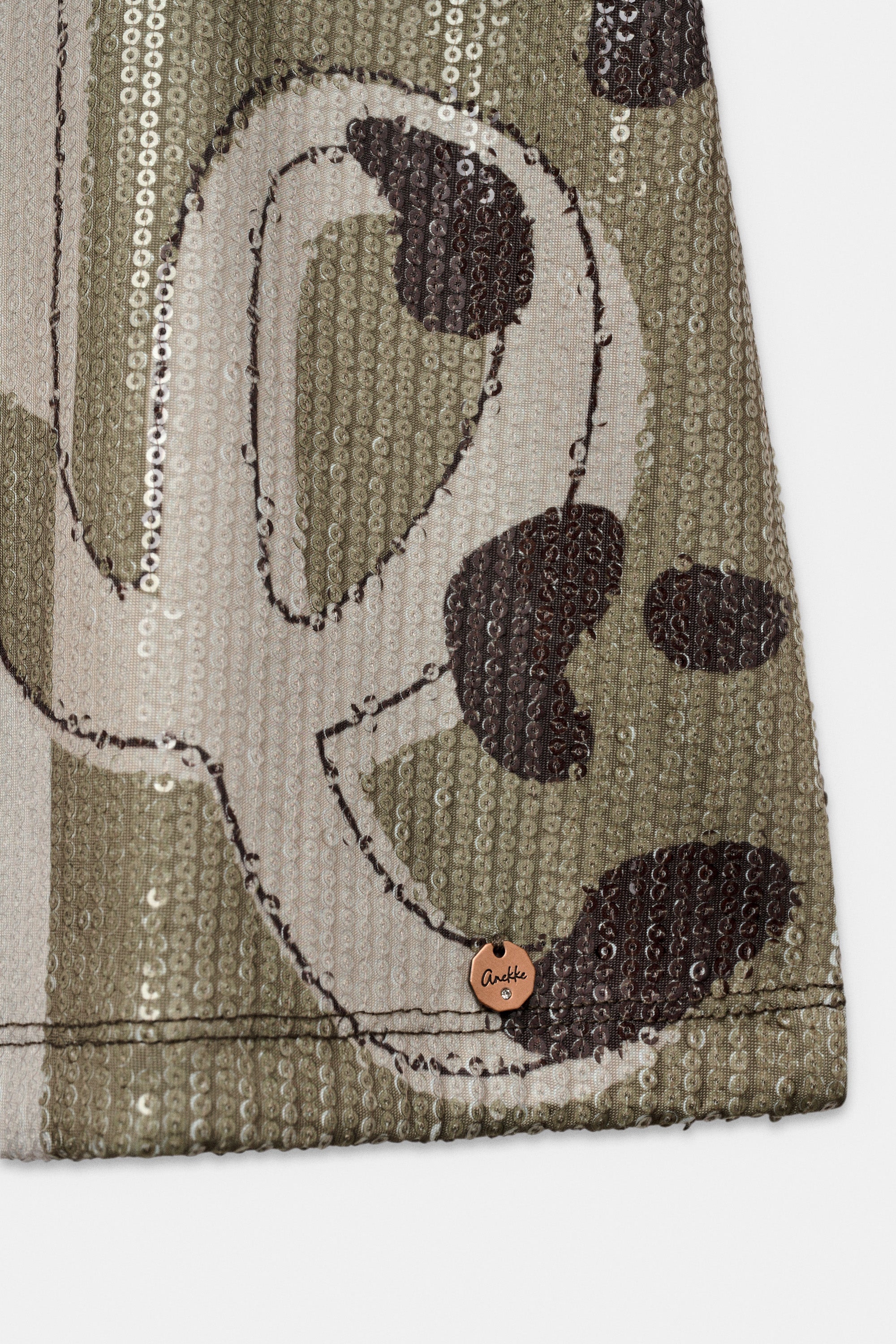 Beige sequin T-shirt