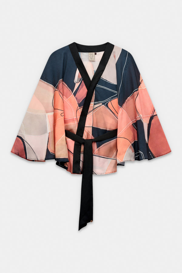 Printed kimono