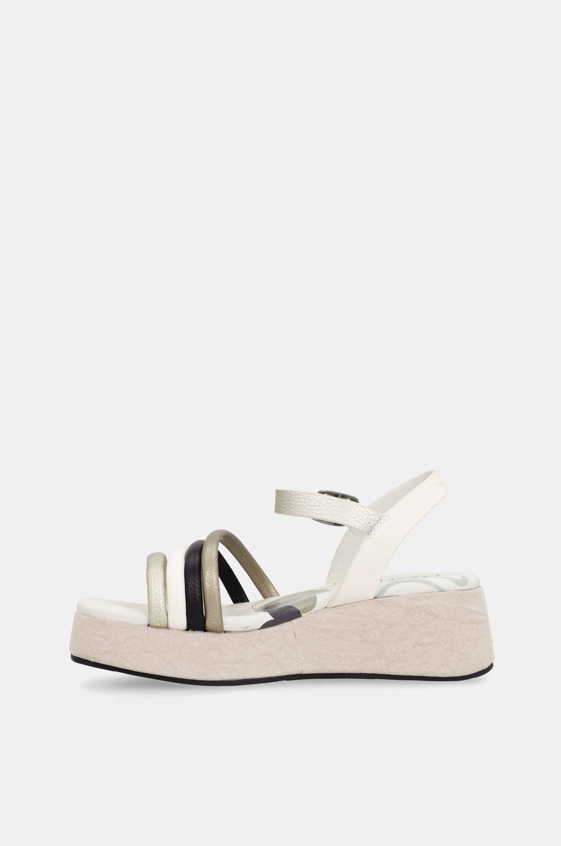 Beige platform sandals