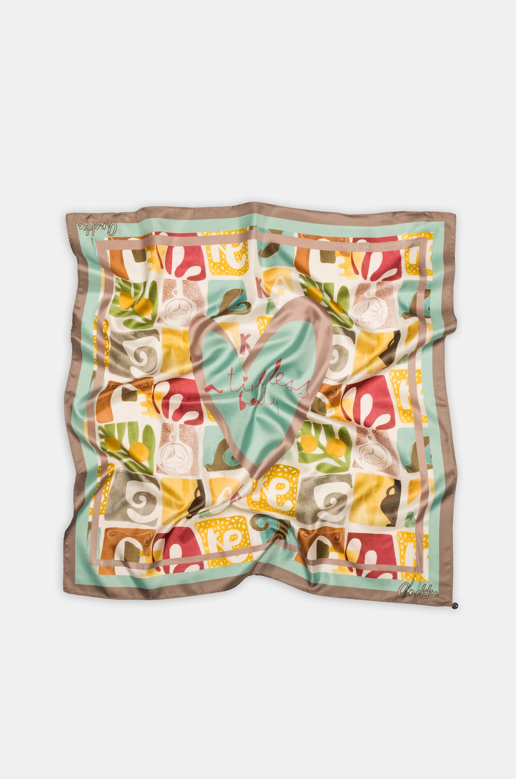 Printed square scarf Amphora