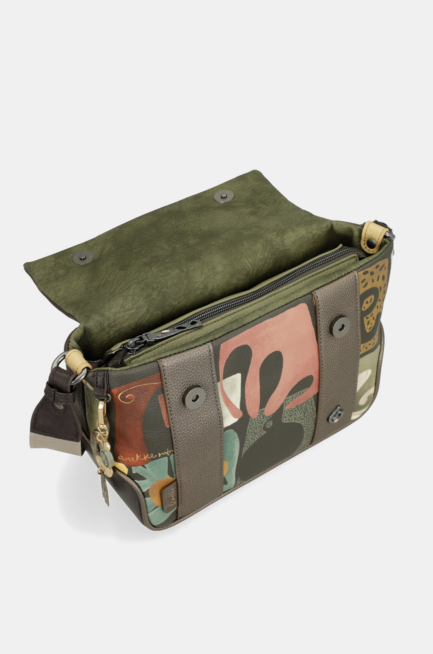 Crossbody bag with printed flap Amphora