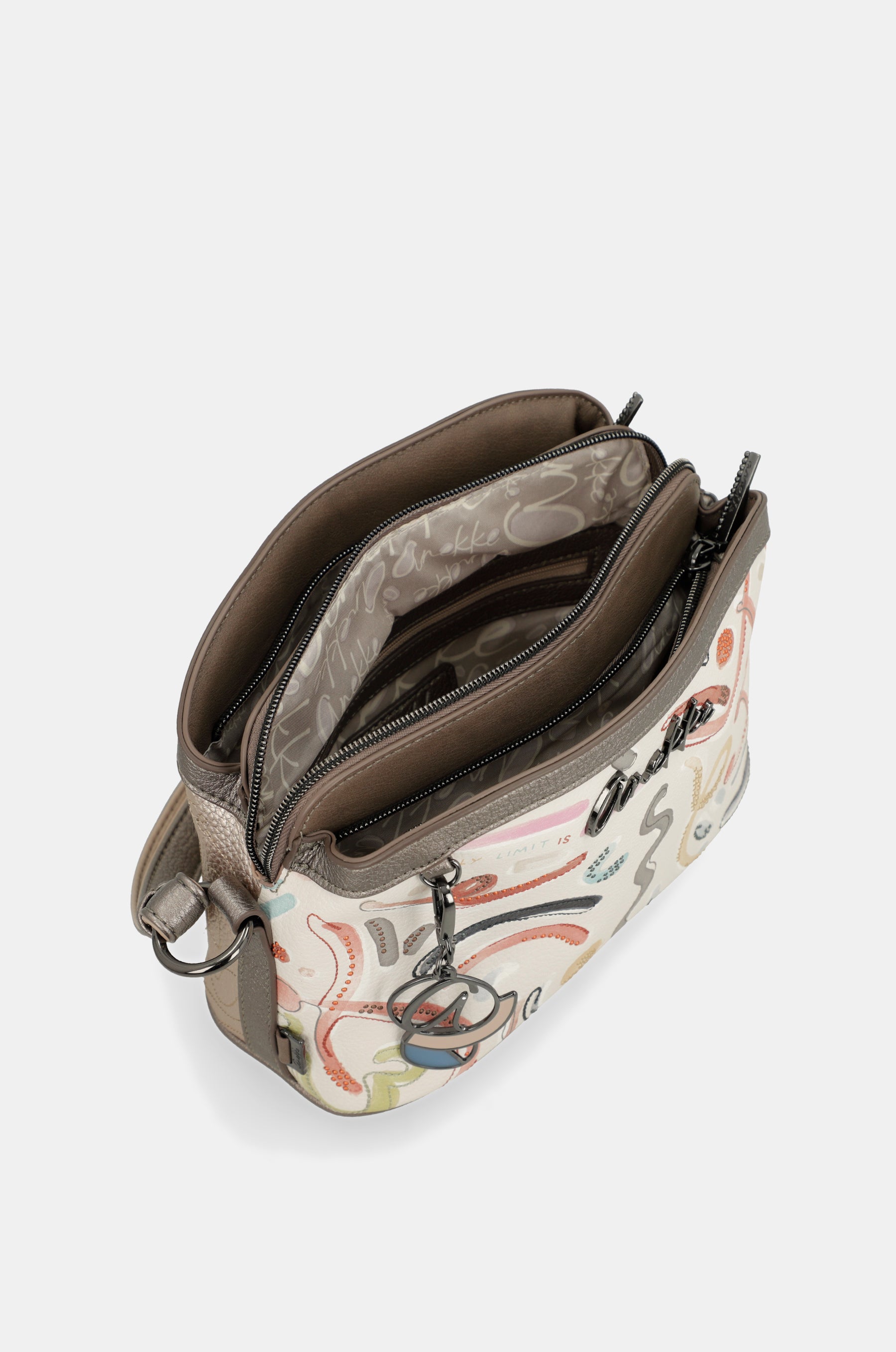 Triple-compartment crossbody bag Olympia