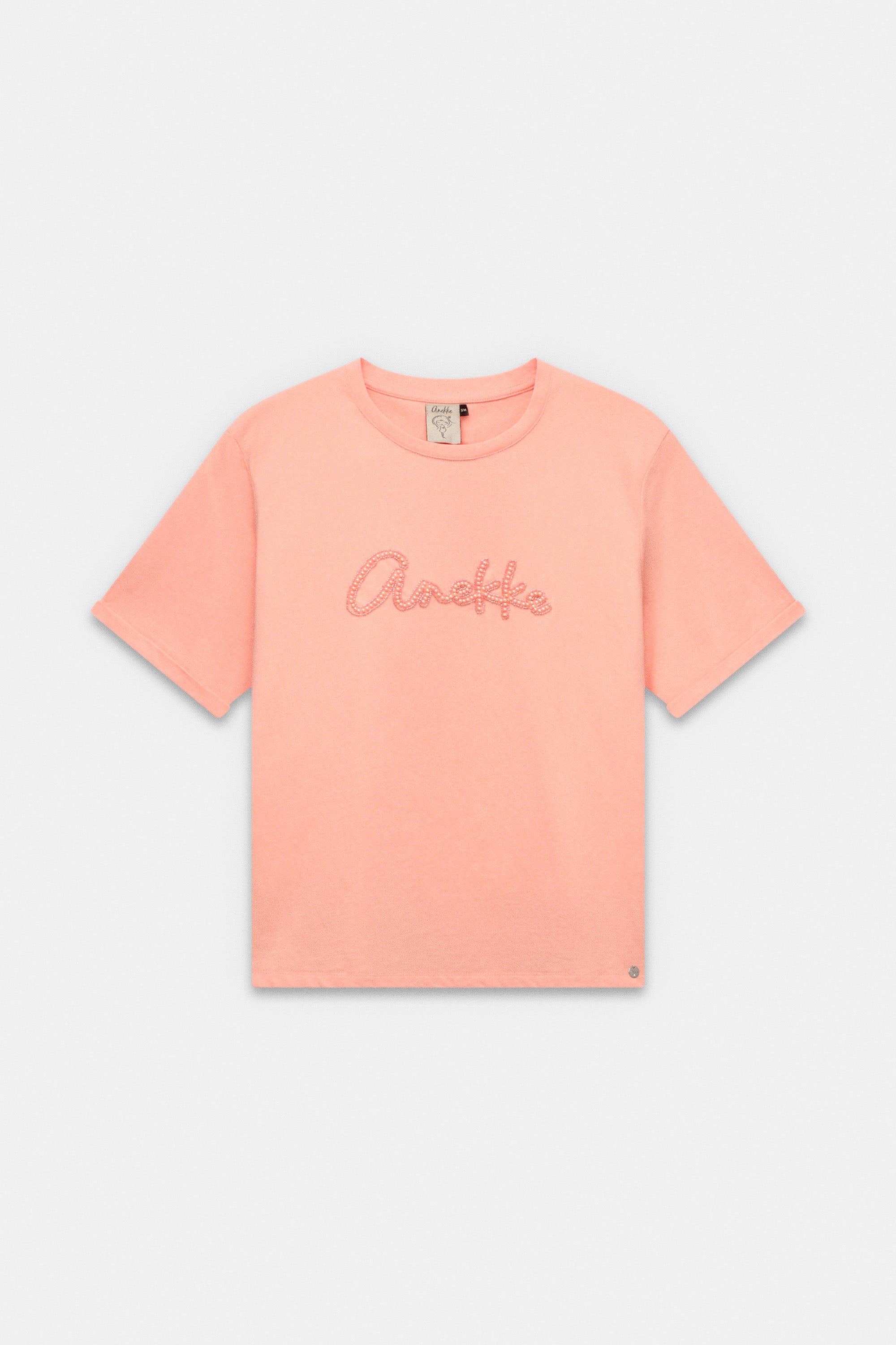 Salmon T-shirt with logo