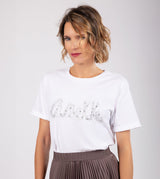 Glitter white T-shirt