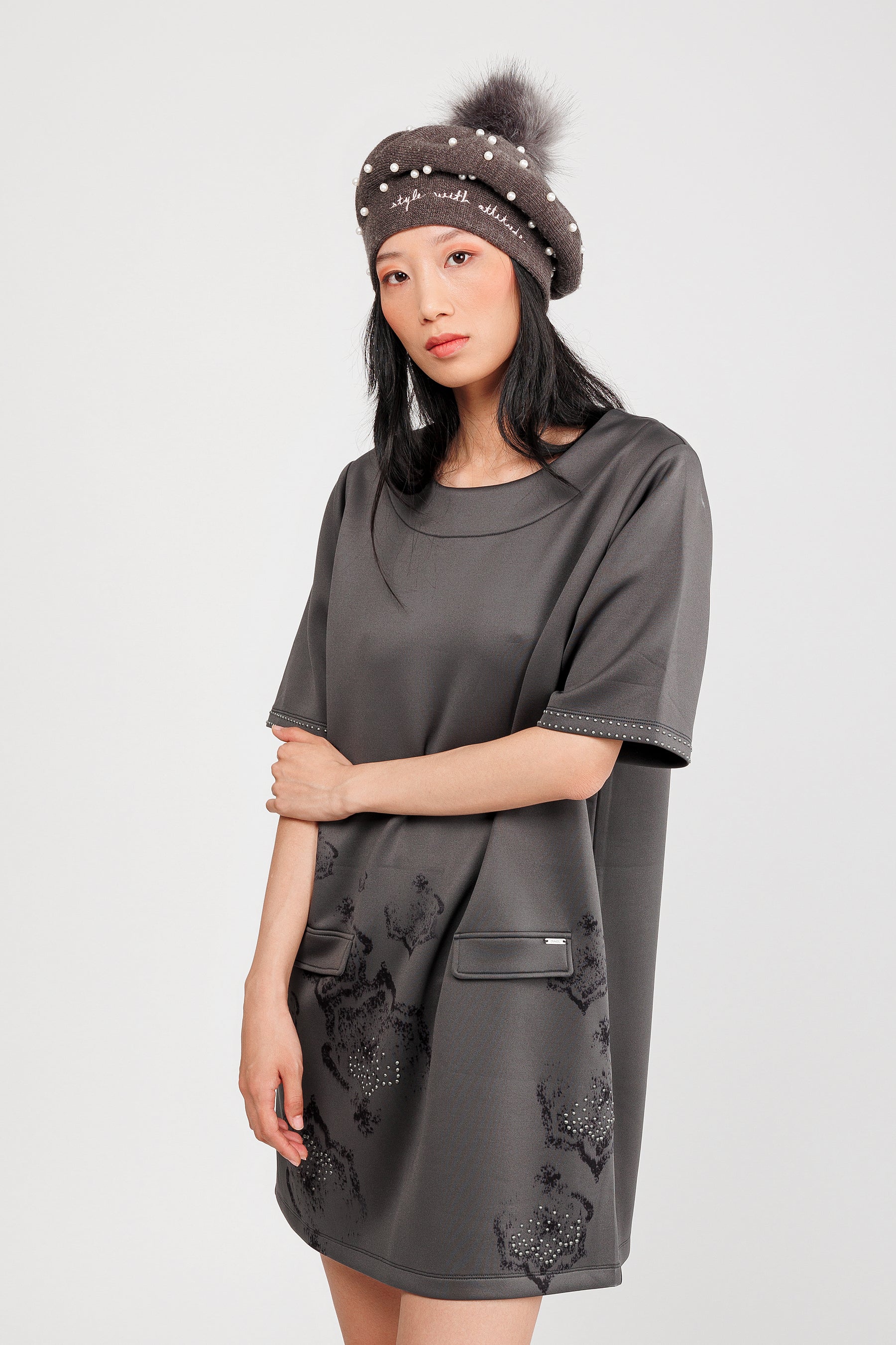 Real knitted beret