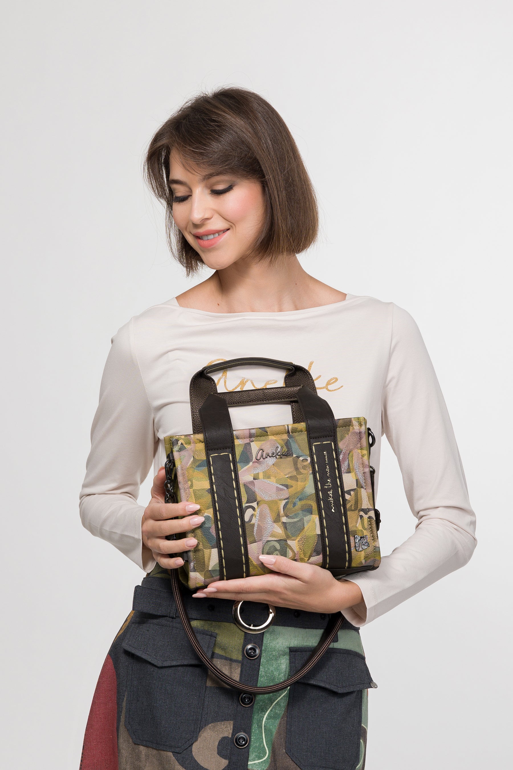 Double-handle bag and crossbody bag Bloom