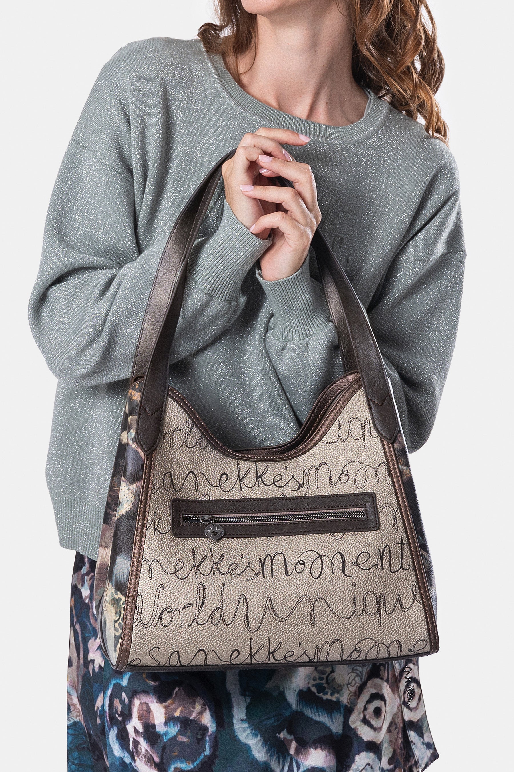 Real 2-handle shoulder bag