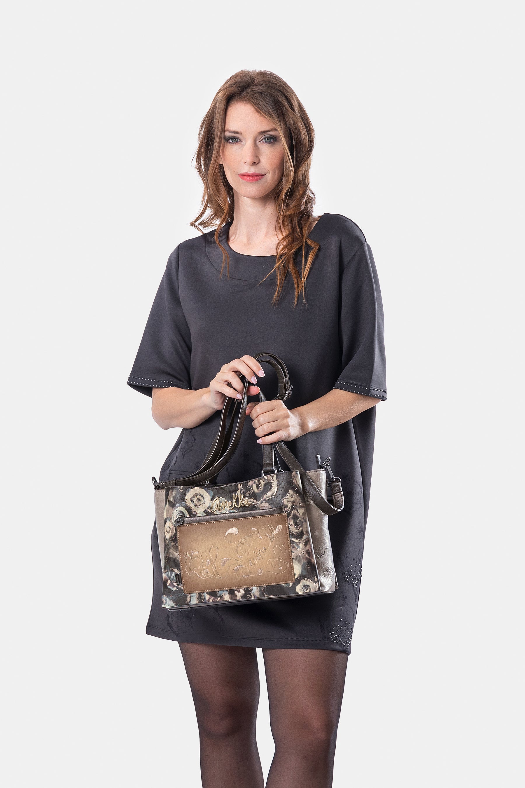 Manifesto handbag with shoulder strap