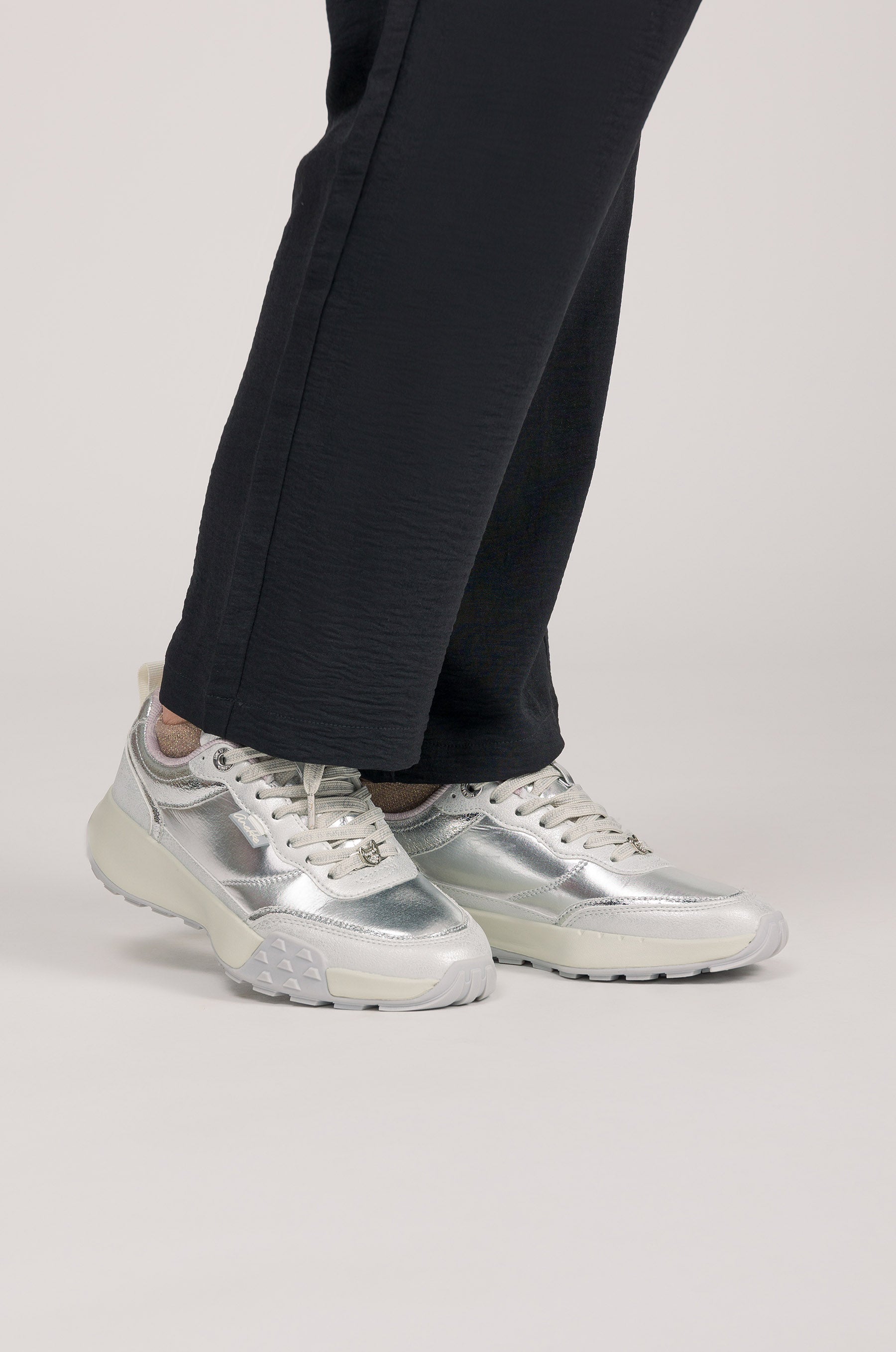Silver sneakers