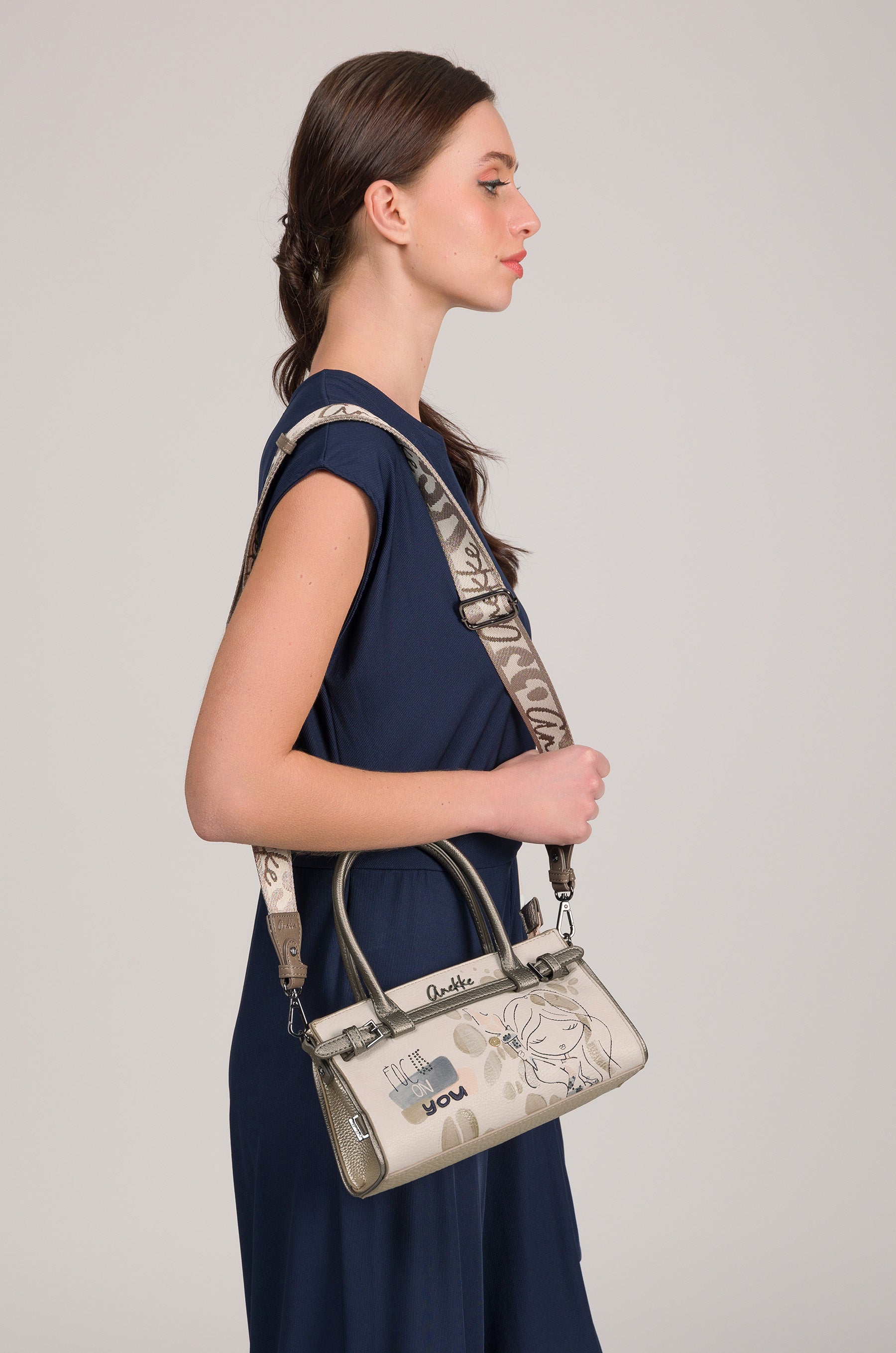 Double-handle bag and crossbody bag Olympia