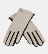 Black and beige Contemporary gloves