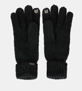 Black logomania gloves