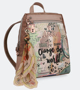 Natural printed rucksack