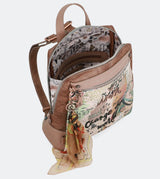 Natural printed rucksack