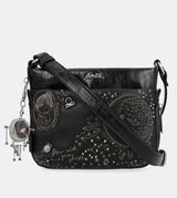 Smart spirit embroidered crossbody bag