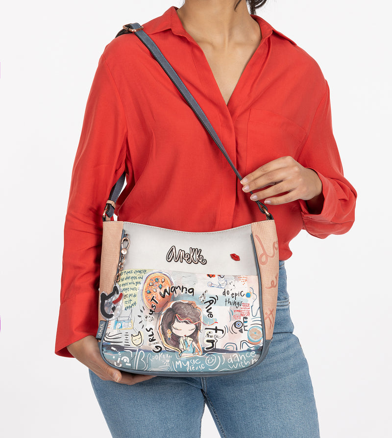 Fun & Music large crossbody bag
