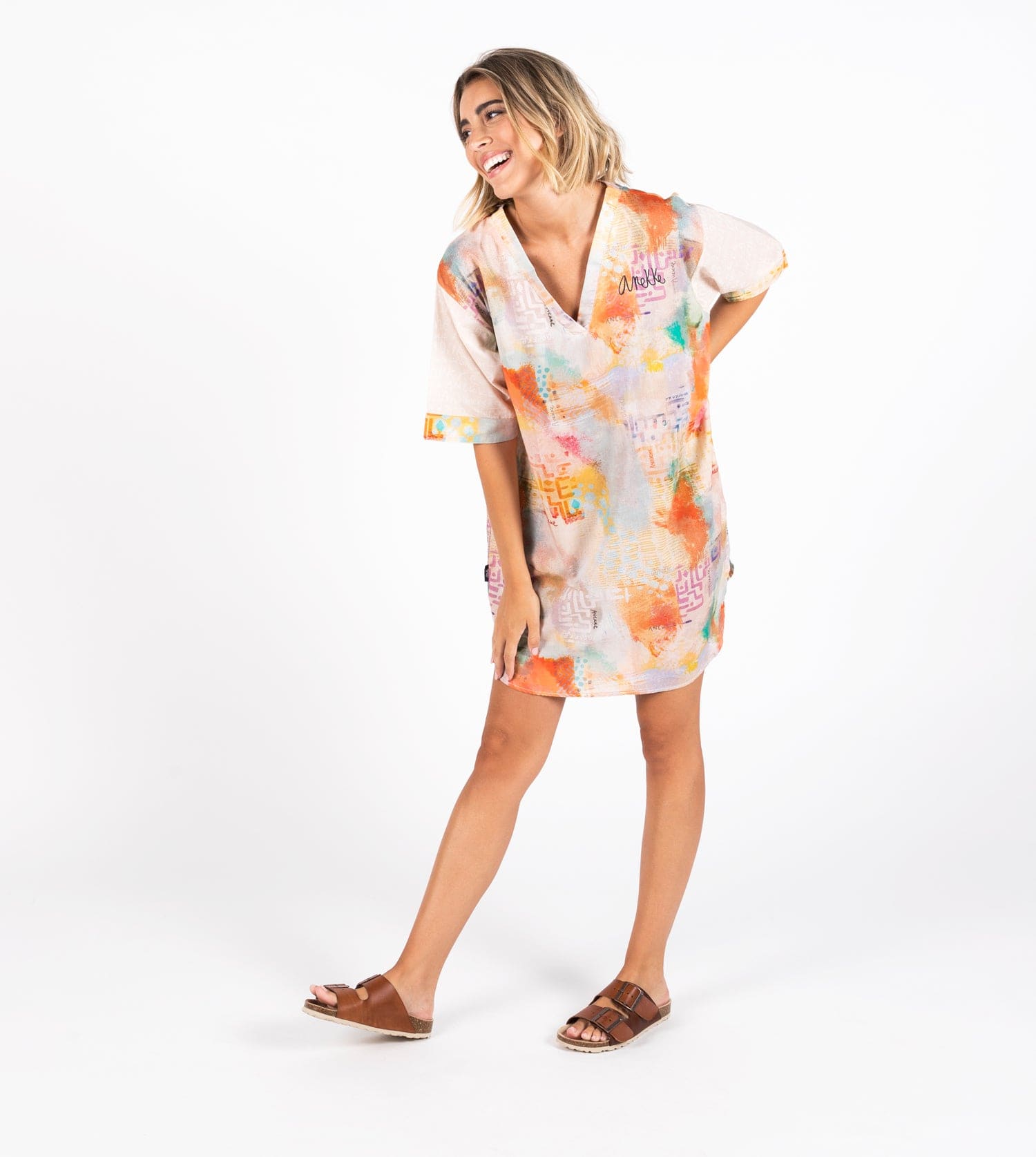 Printed short dress